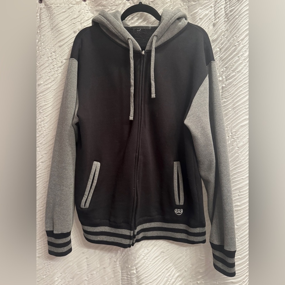 Black and Gray Women’s Zip Hoodie